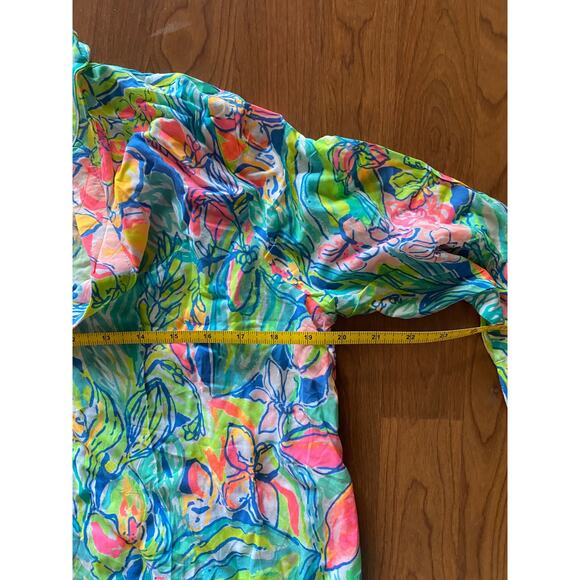 Lilly Pulitzer Esme Cover Up Tunic Dress Bennet Blue Surf Gypsea, Small, NWT - Picture 7 of 9